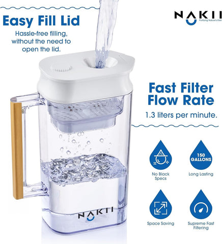 Nakii pitcher ergonomic handle detail offering comfortable grip