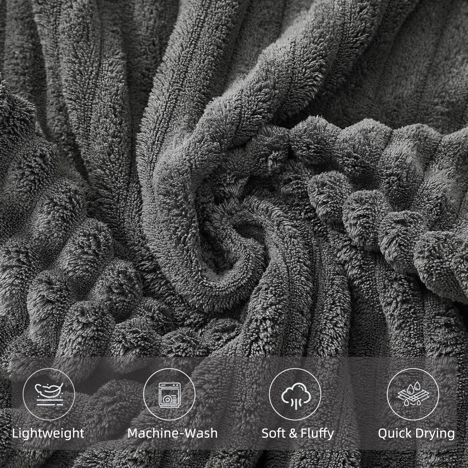 NALIVO hanging loop on towel demonstrating easy storage and quick-dry benefit