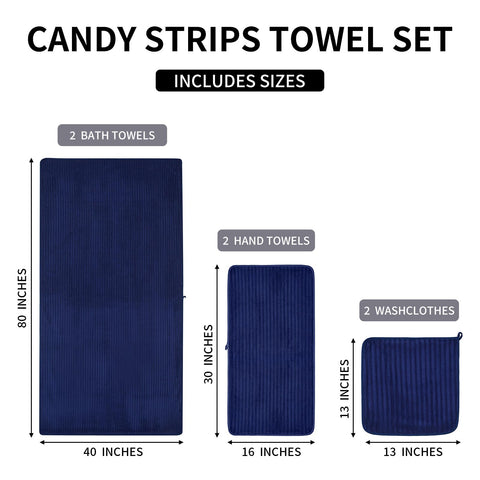 NALIVO navy towels displayed in bathroom showing stylish spa-like look benefit