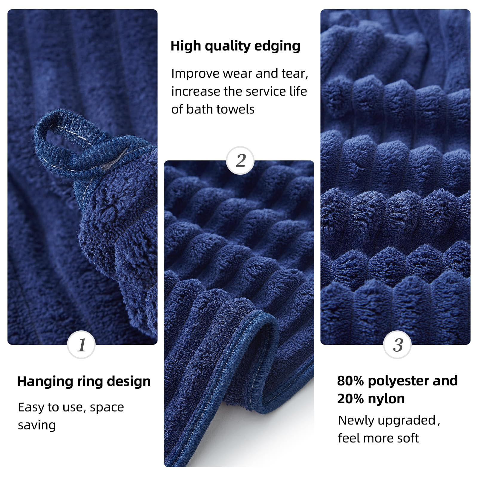 NALIVO vacuum-packed towels ready for delivery showing eco-conscious shipping benefit