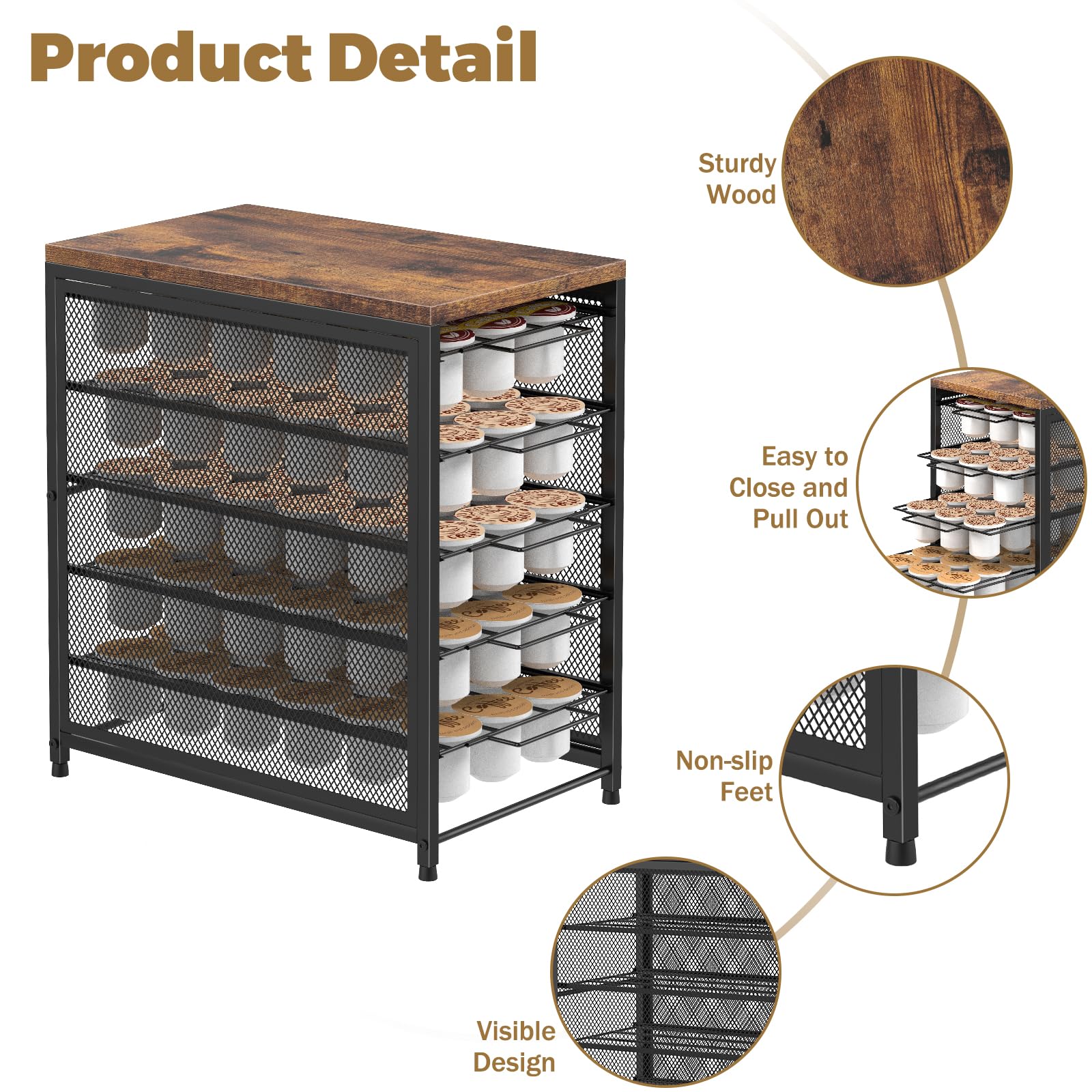NANANARDOSO open drawer showing pods for quick selection benefit