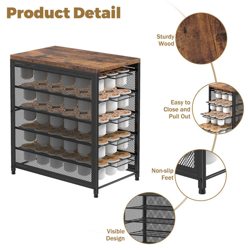 NANANARDOSO open drawer showing pods for quick selection benefit