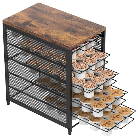 NANANARDOSO front view of pod holder shows organized storage benefit