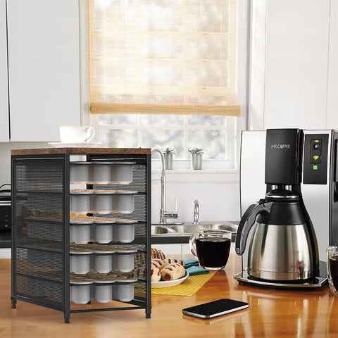 NANANARDOSO pod organizer with coffee maker in use for convenience