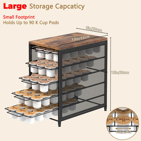 NANANARDOSO wooden top supporting a coffee maker for stability