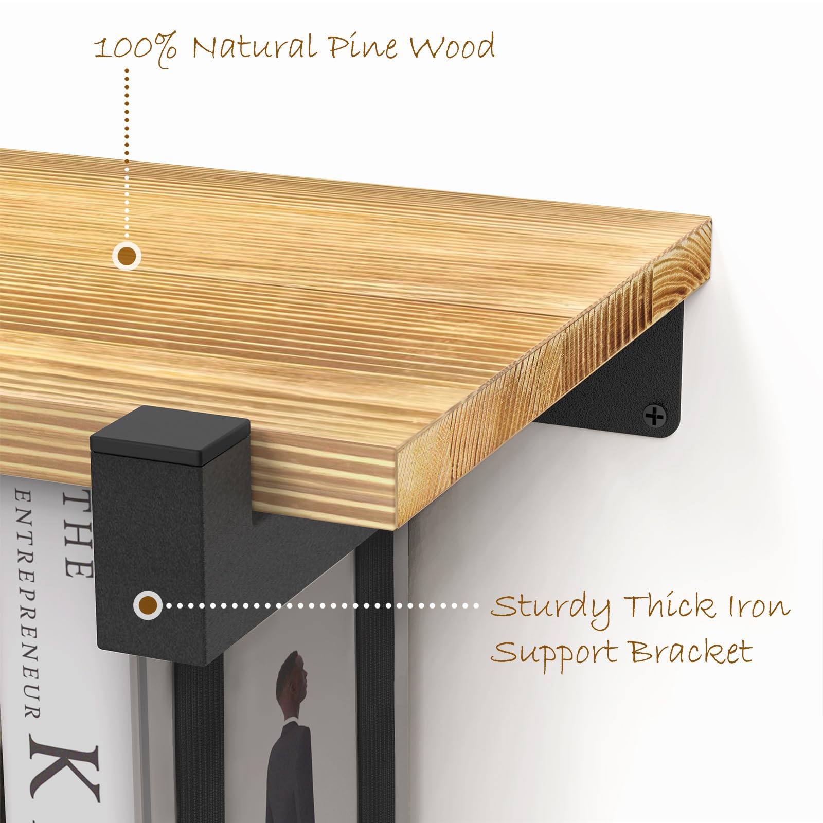 NANATI hidden iron support inserted into board demonstrating secure invisible mount