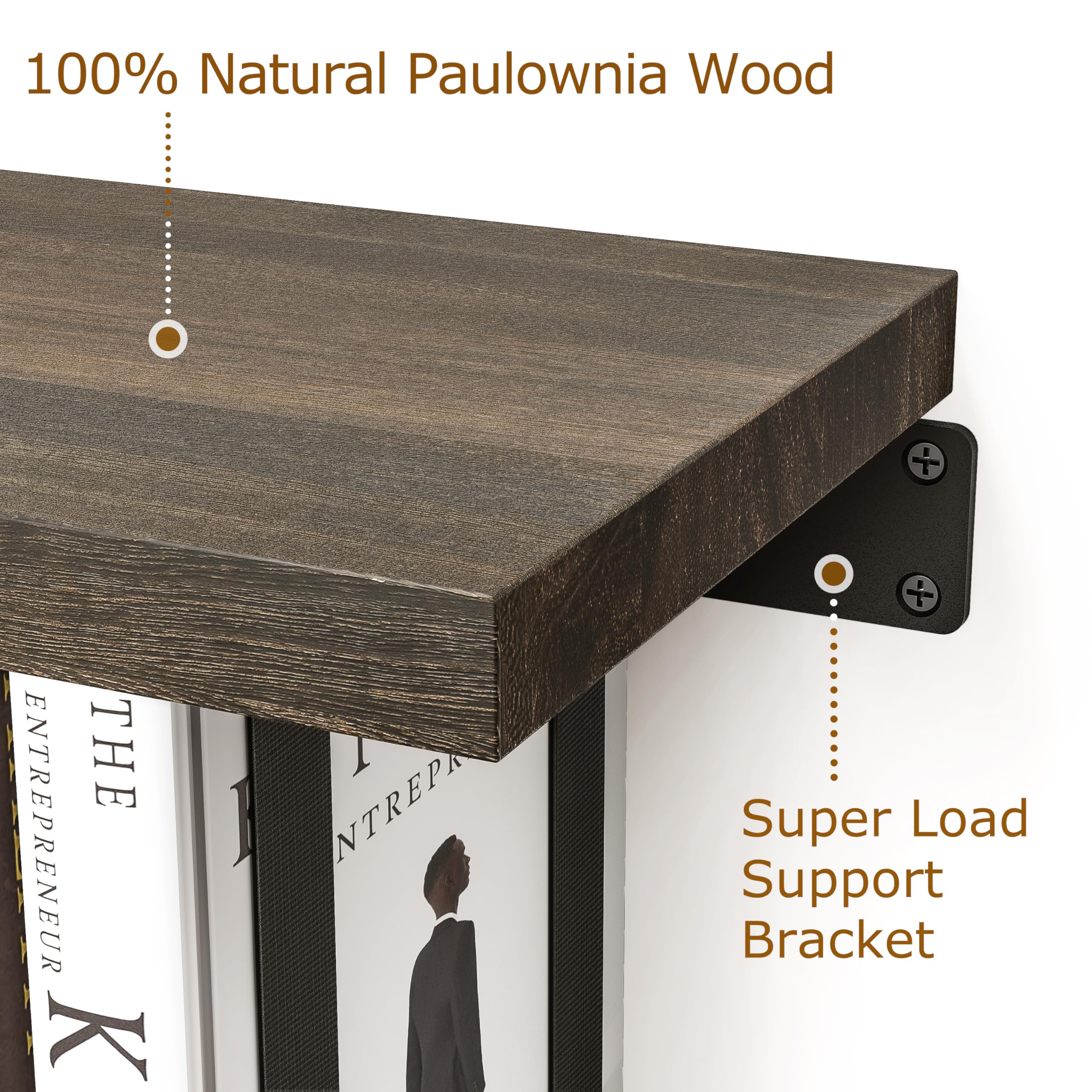 NANATI paulownia wood close-up highlighting rich burnt grain and durable finish benefit