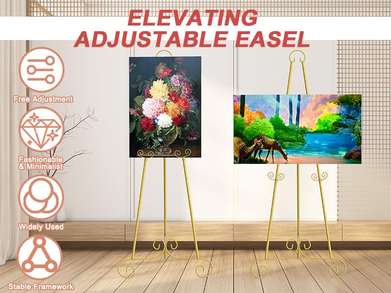 Nandae easel displaying a wedding welcome sign enhancing event presentation