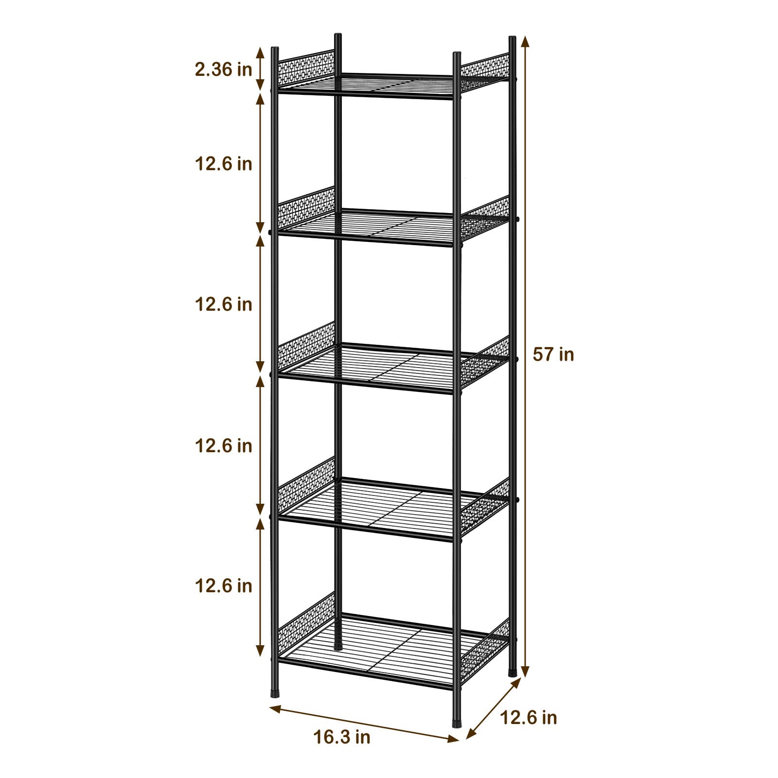 Nandae shelving unit styled in a bathroom holding towels and toiletries for neat organization