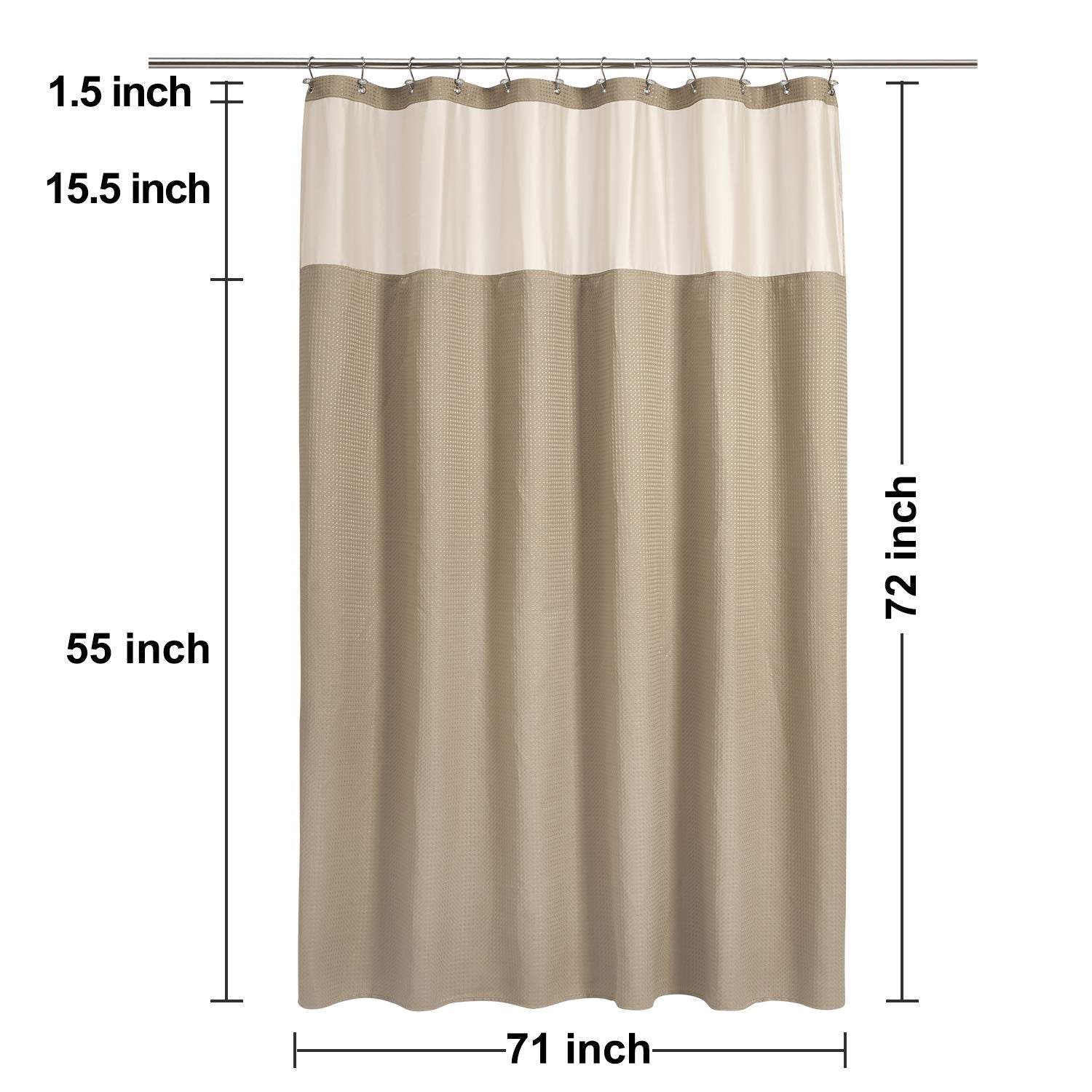 N&Y HOME bottom corner magnets and hem secure liner for less water splash