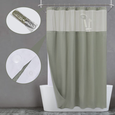 N&Y HOME styled bathroom with curtain installed creating a spa-like atmosphere