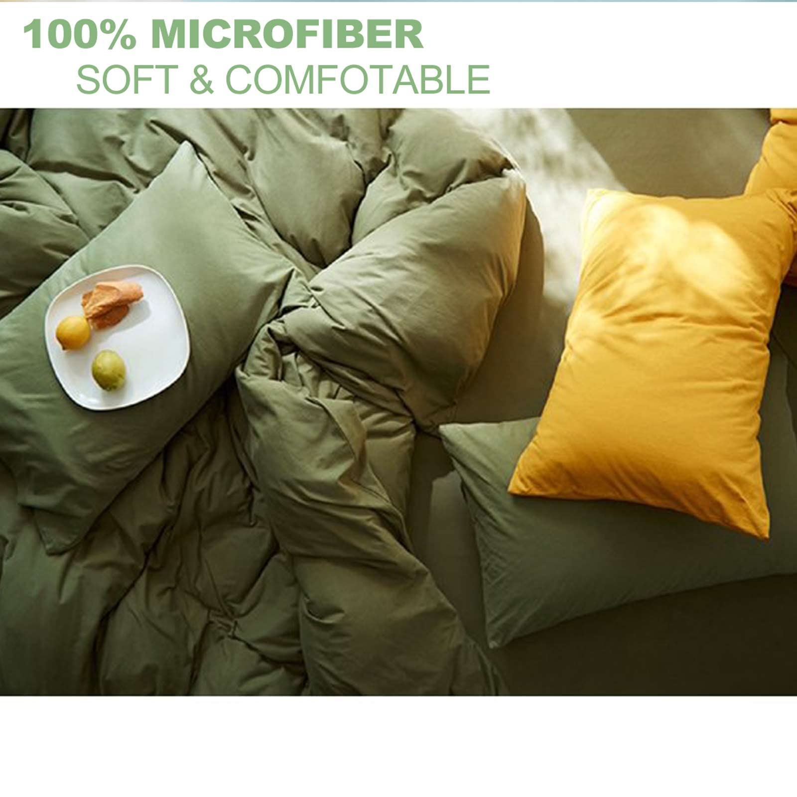 Nanko sewn-in duvet tabs and box stitching for durability and secure fit