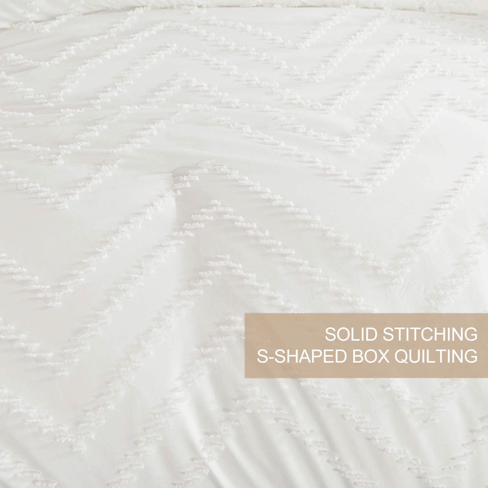 Nanko tag and pre-sewn tabs detail showing easy attachment to a duvet cover benefit