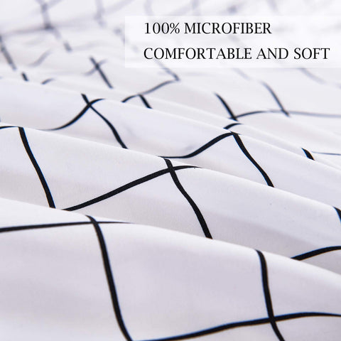 Nanko duvet cover spread with measurements displayed to show queen size fit