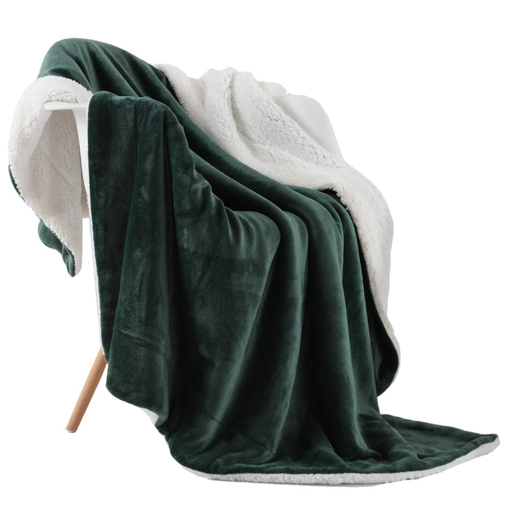 NANPIPER folded olive green throw front showing neat edges and inviting drape