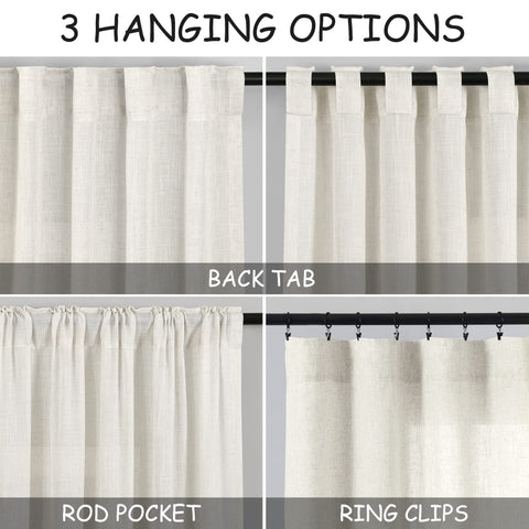 Nanspring back-tab detail enabling elegant pleats and easy hanging