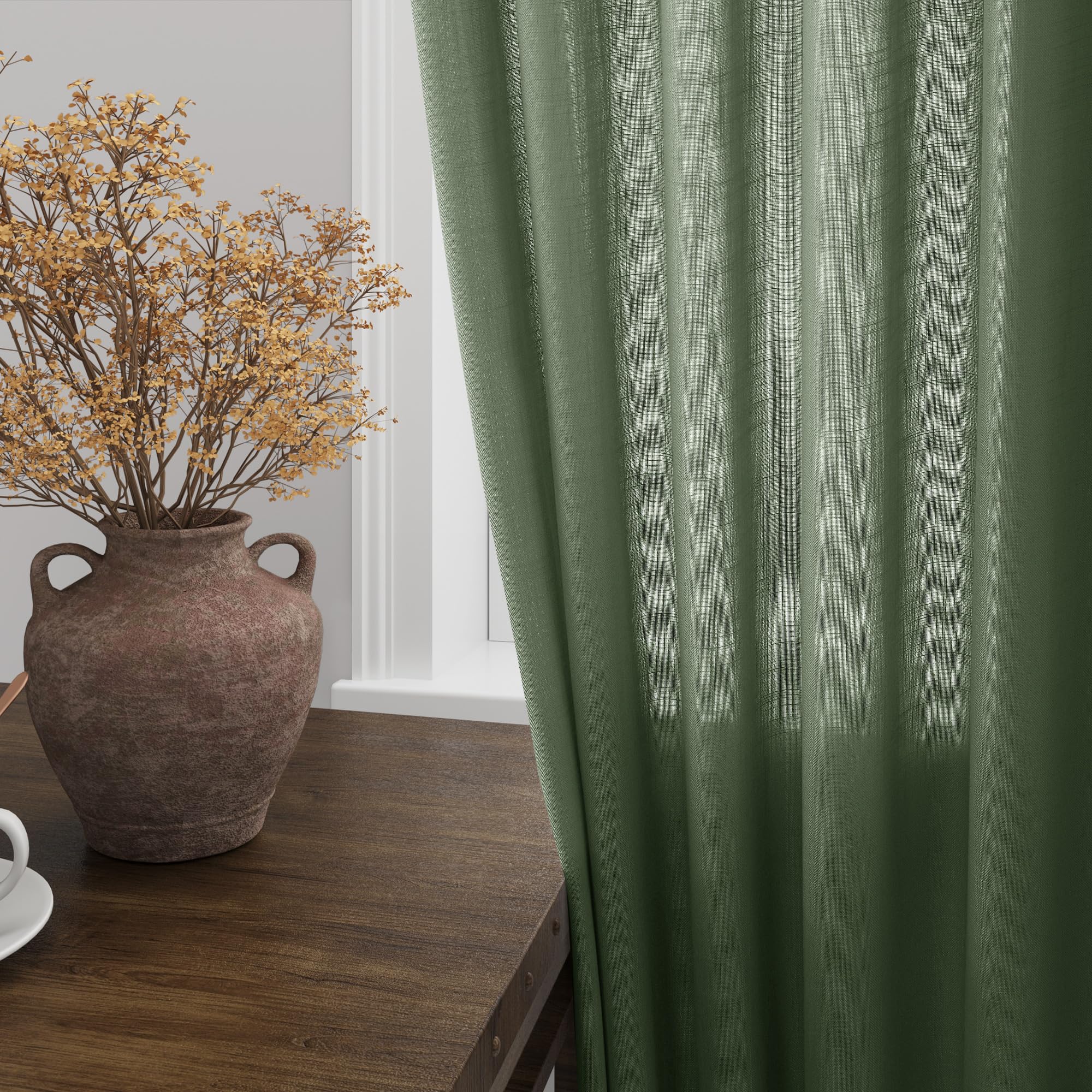 Nanspring close-up of linen blend texture highlighting soft touch and natural look