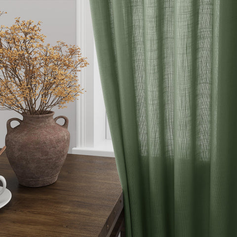 Nanspring close-up of linen blend texture highlighting soft touch and natural look