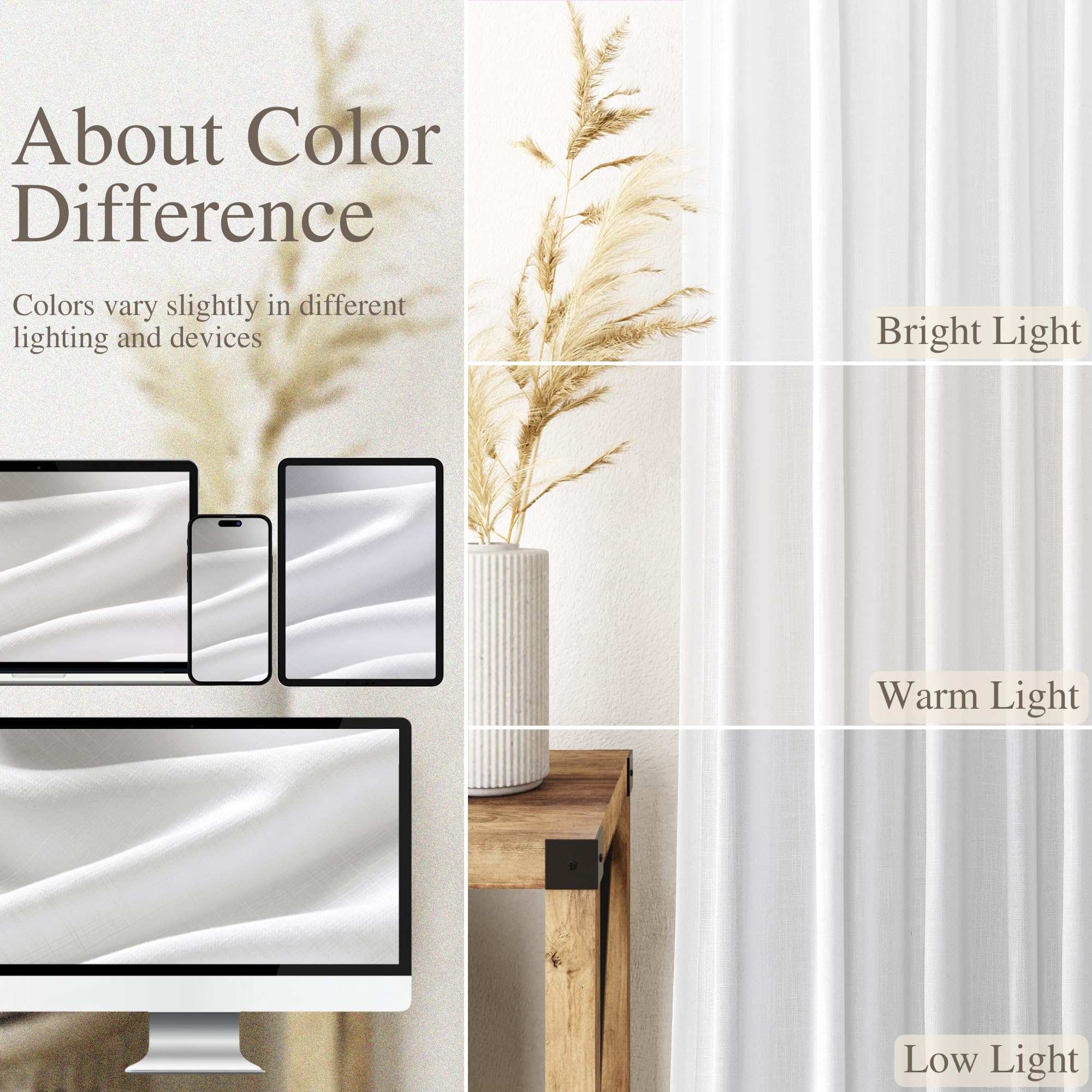 Nanspring curtain with measuring tape illustrating 90 inch length and fit