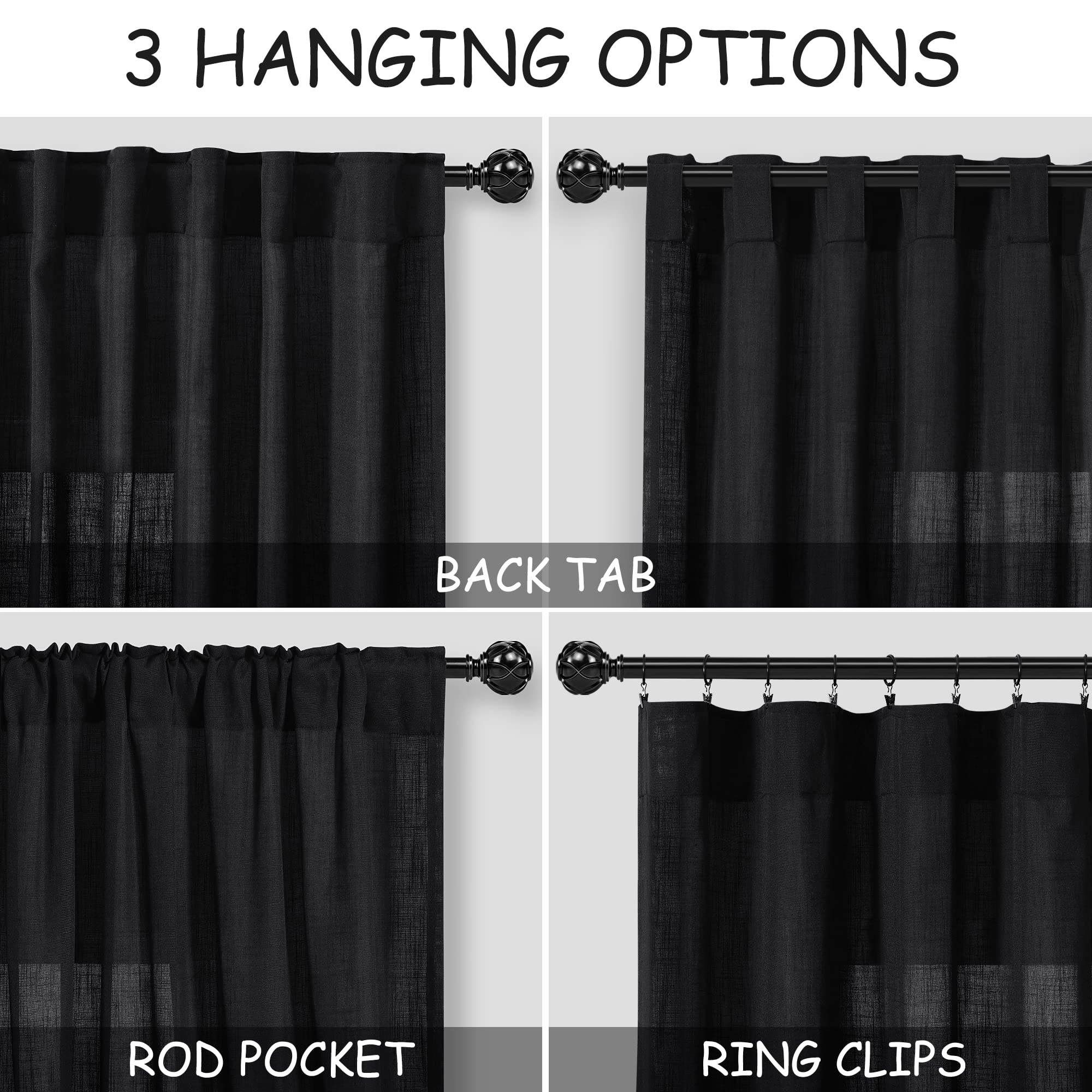 Nanspring back-tab hanging detail, offers tailored pleats and easy styling