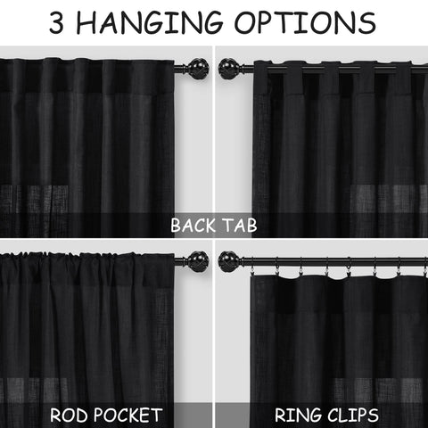 Nanspring back-tab hanging detail, offers tailored pleats and easy styling