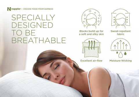 Nappler used by back sleeper showing spine support and pressure relief