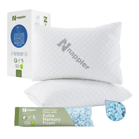 Nappler care label and materials tag showing washable cover and maintenance tips