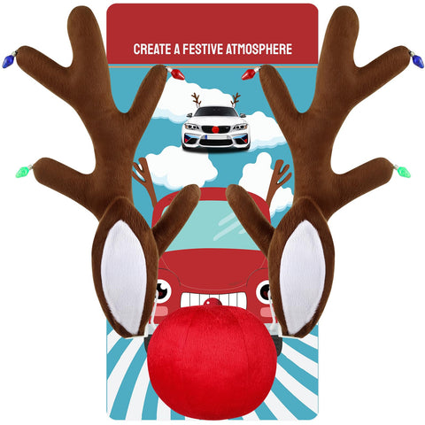 Narremcoy front view showing antlers and ears for festive appeal