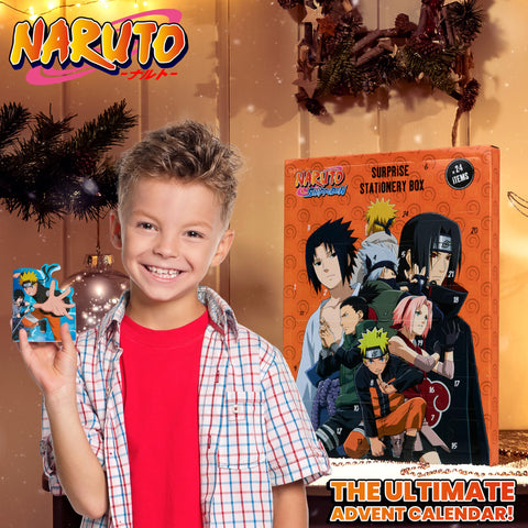 NARUTO stickers and charms closeup showing collectible decorations