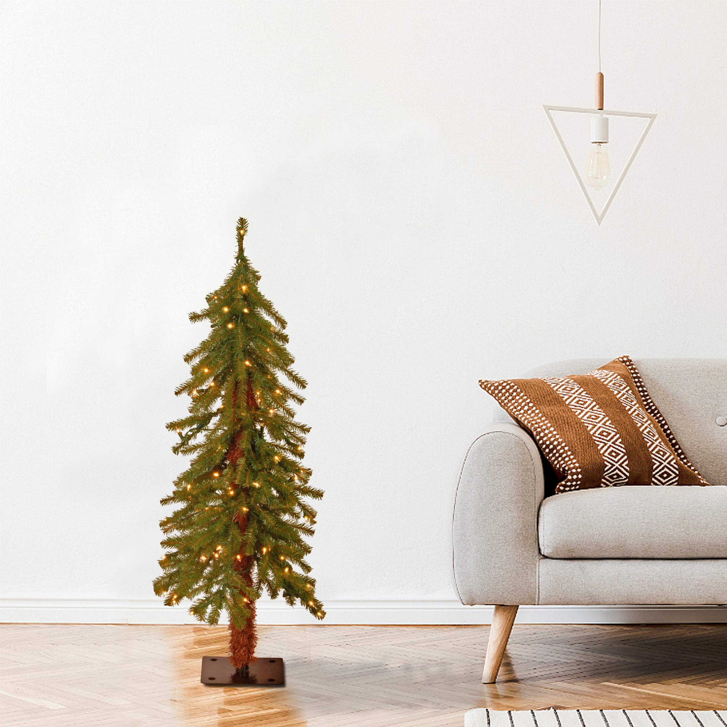 National Tree Company close-up of hickory cedar branches highlights realistic texture benefit