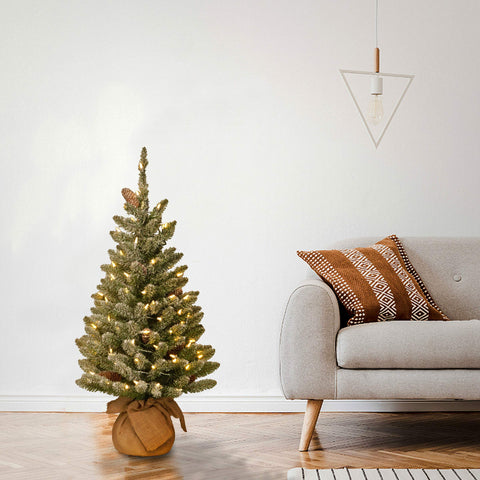 National Tree Company close-up of flocked branch texture showing realistic snow effect and durable tips