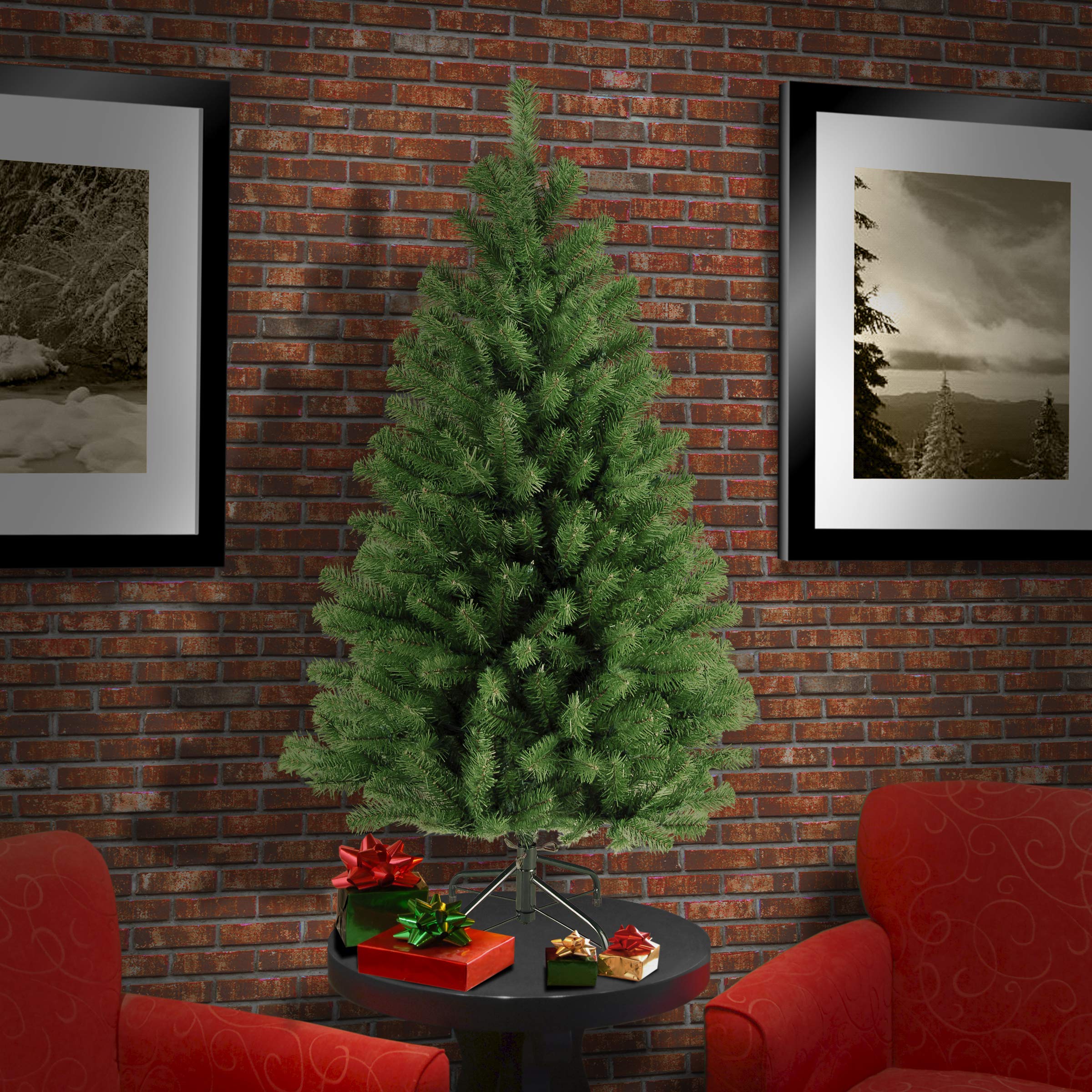National Tree Company close-up of branch tips highlighting lifelike texture and ornament support