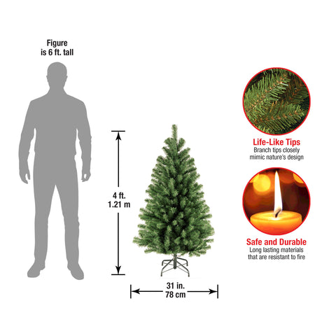 National Tree Company styled in living room showing compact size and festive placement benefit