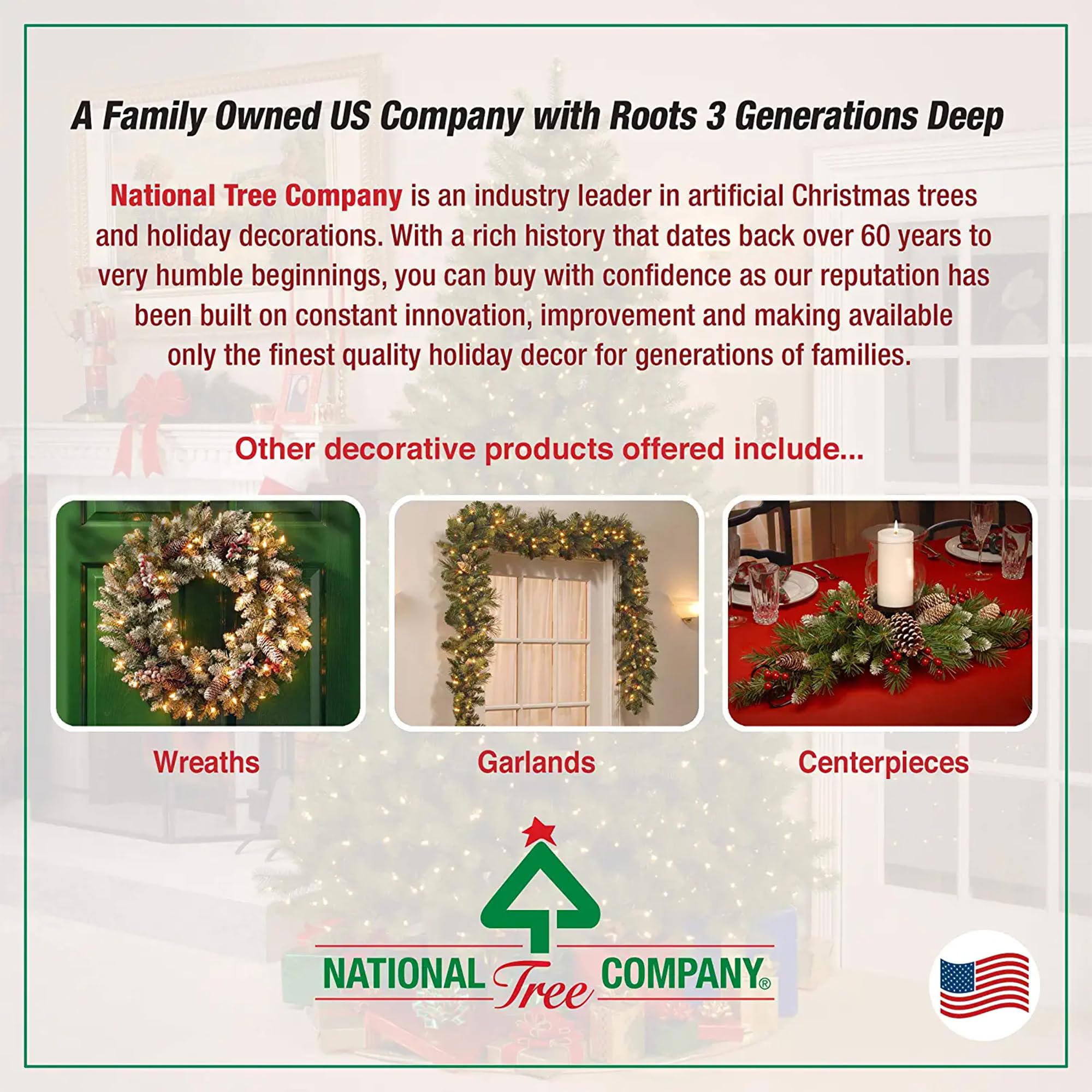 National Tree Company close-up of branch tips highlighting lifelike texture and fullness
