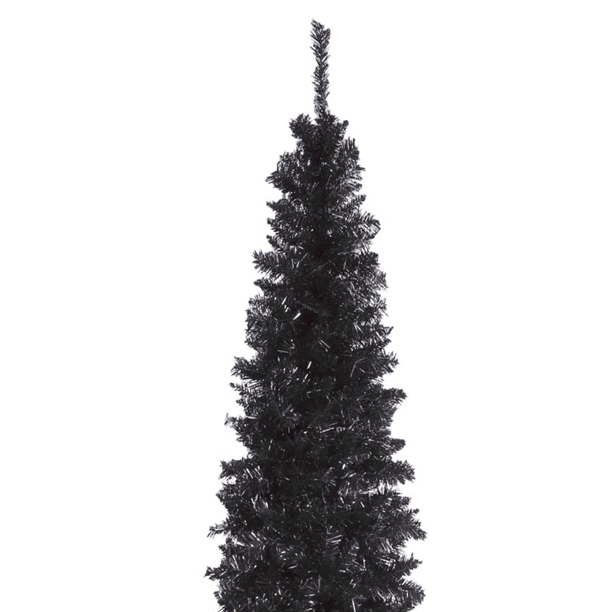 National Tree Company tree in living room showcasing dramatic black finish and styling benefit