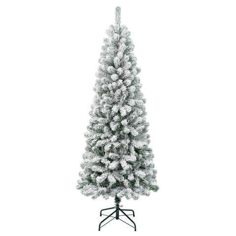 National Tree Company Acacia tree front view showing full flocked silhouette and easy setup