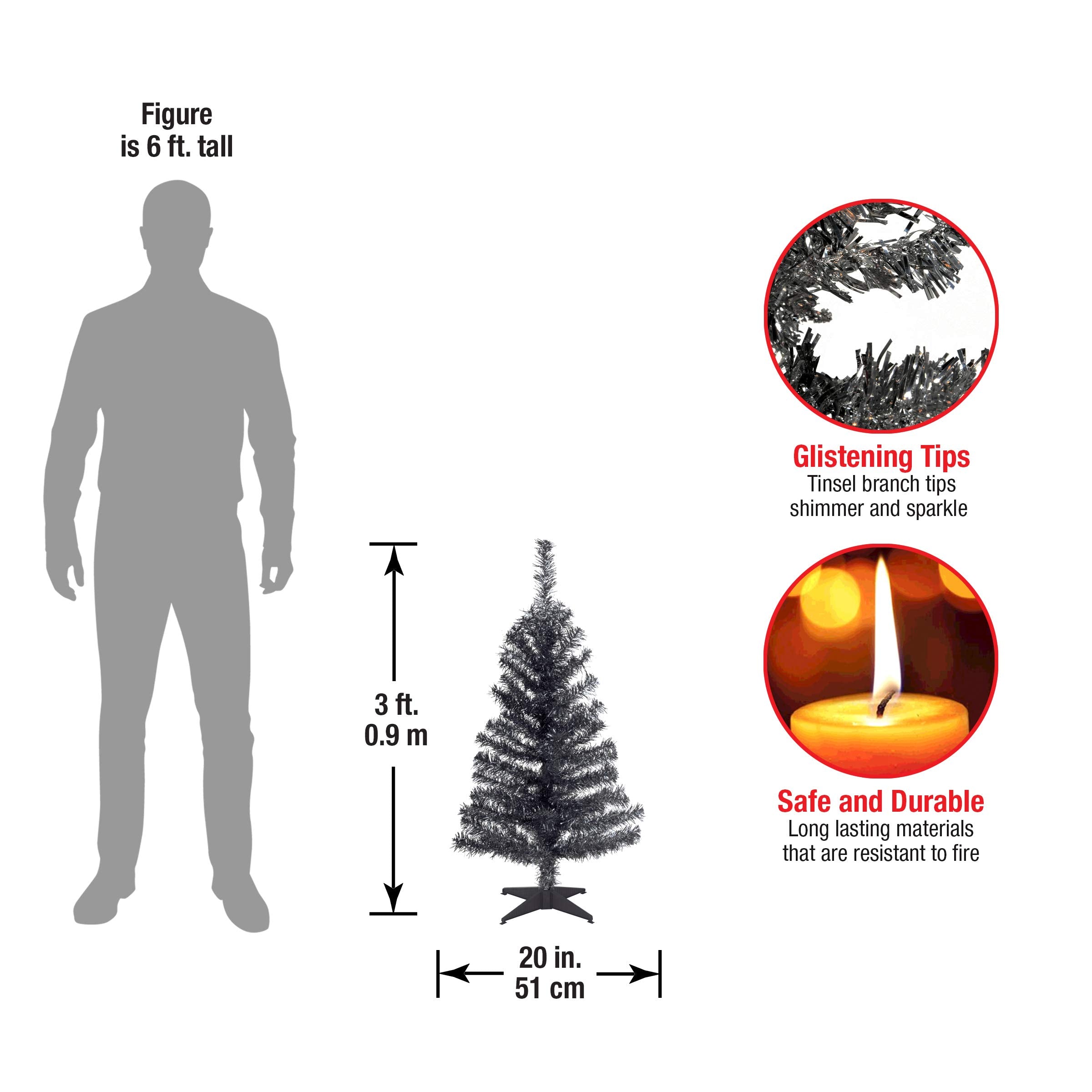 National Tree Company tree styled in living room, saves space and enhances decor