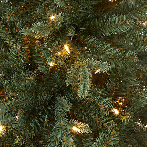 National Tree Company close-up of branch tips showing lifelike texture and durable construction benefit