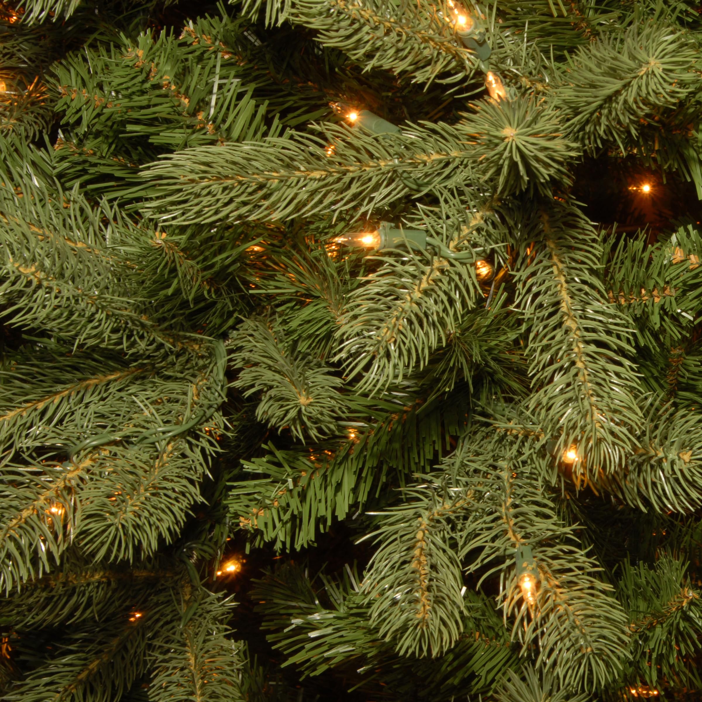 National Tree Company hinged branch detail demonstrating easy assembly benefit