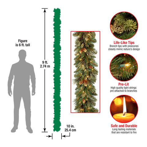 National Tree Company garland draped on a mantel adding instant festive warmth and charm