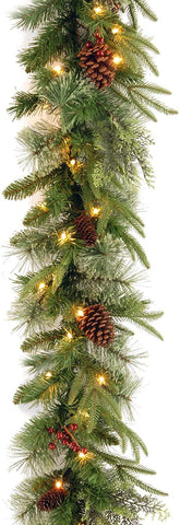 National Tree Company garland front view showing full length and lifelike benefit