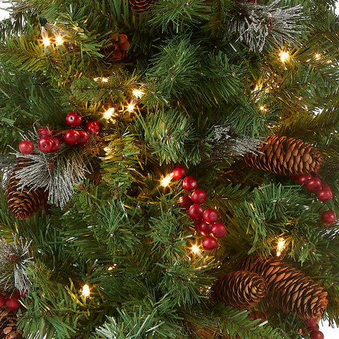 National Tree Company close-up of branch tips highlighting lifelike texture and fuller ornament support