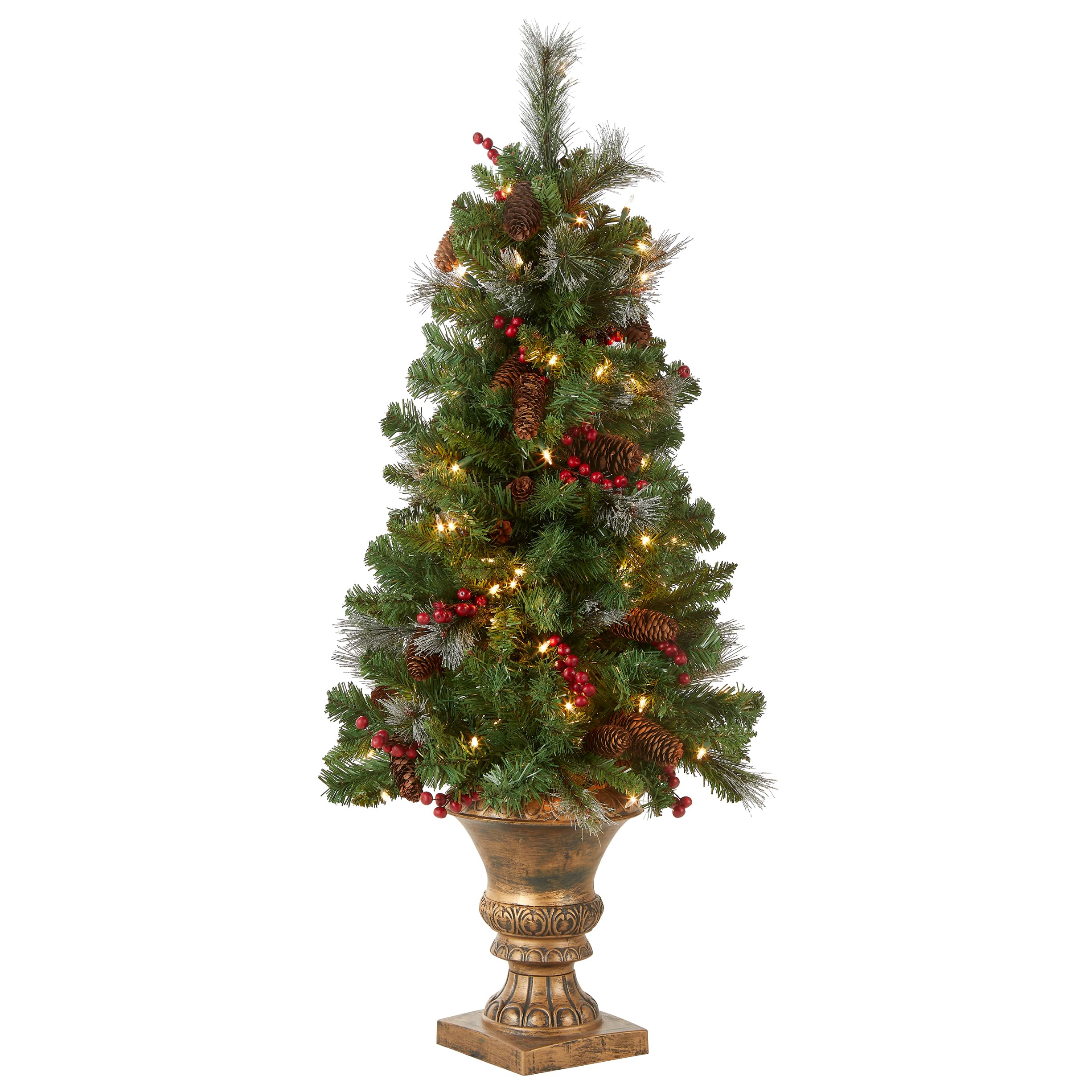 National Tree Company Crestwood Spruce front view showing full realistic shape and instant holiday appeal