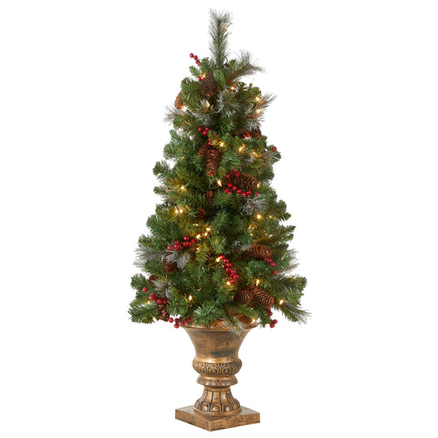 National Tree Company Crestwood Spruce front view showing full realistic shape and instant holiday appeal