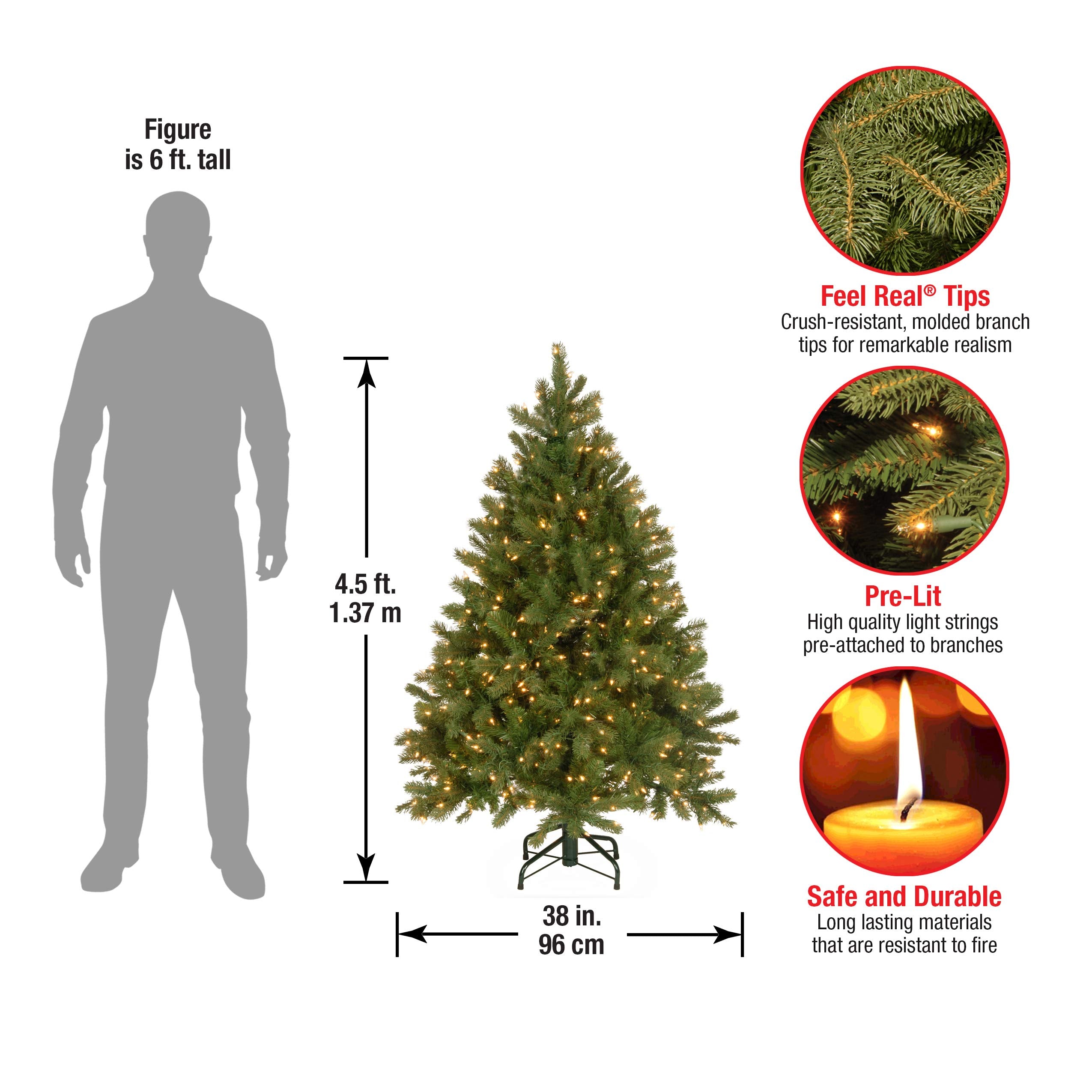 National Tree Company decorated tree in living room showing festive styling benefit