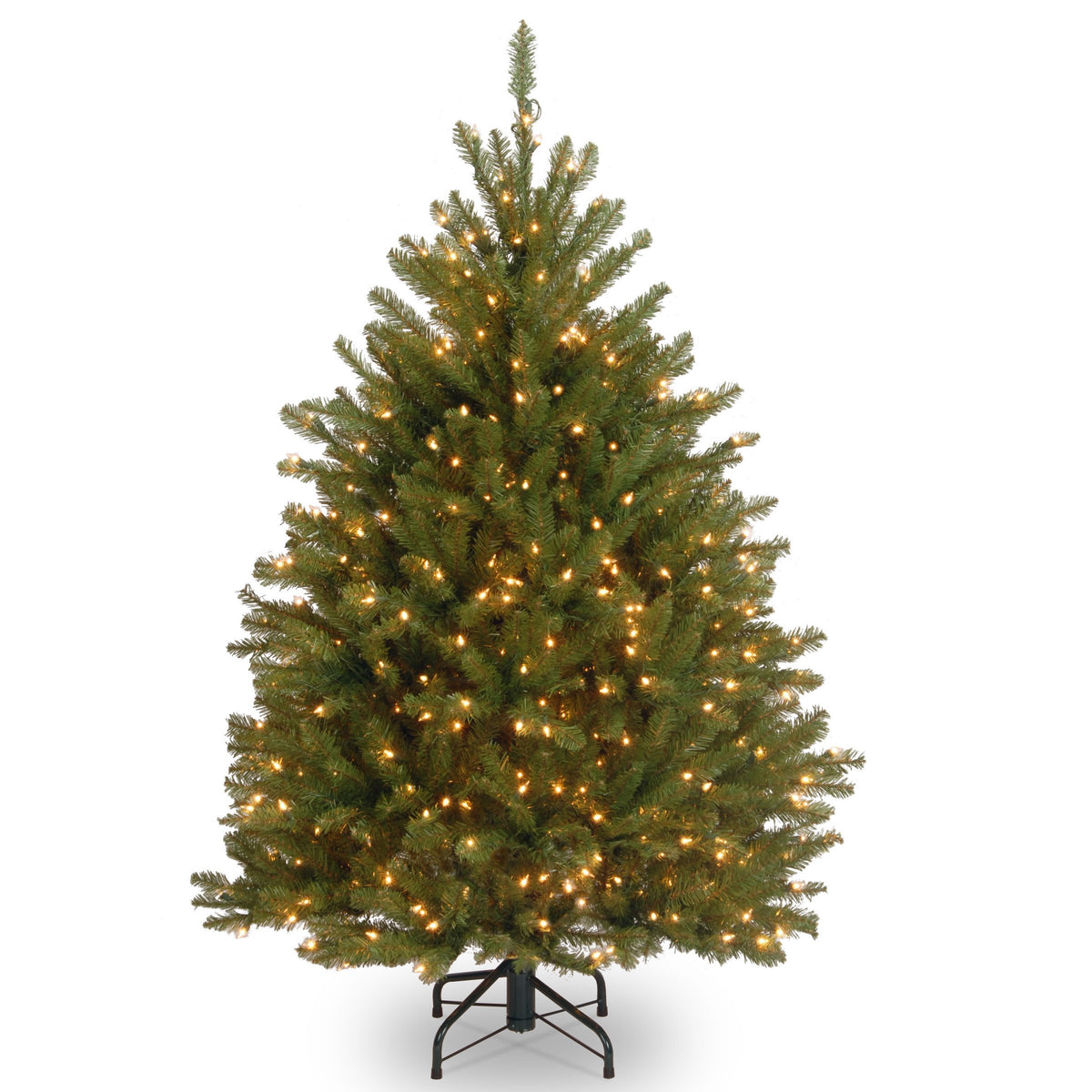 National Tree Company Dunhill Fir front view showing full shape and ready-to-decorate benefit