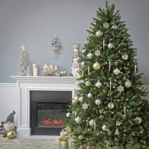 National Tree Company Dunhill Fir sturdy metal base providing stable support