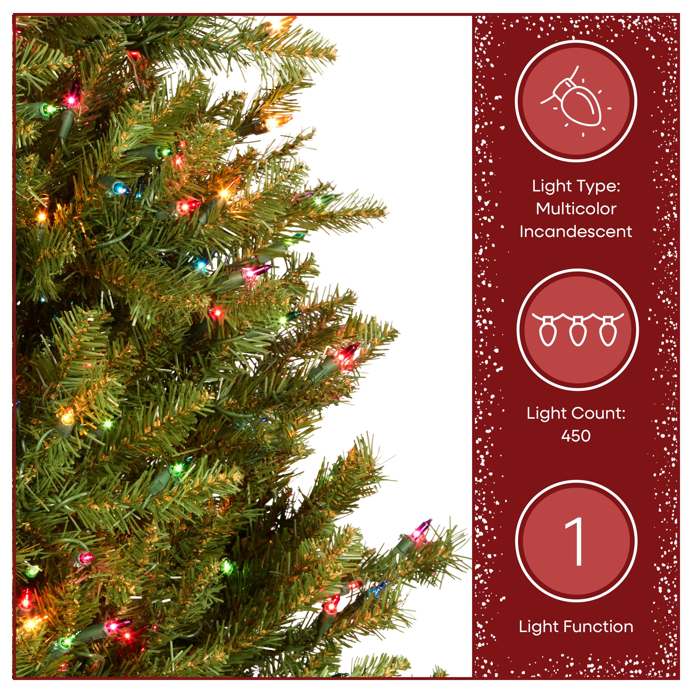 National Tree Company metal stand and base highlighting stable support benefit