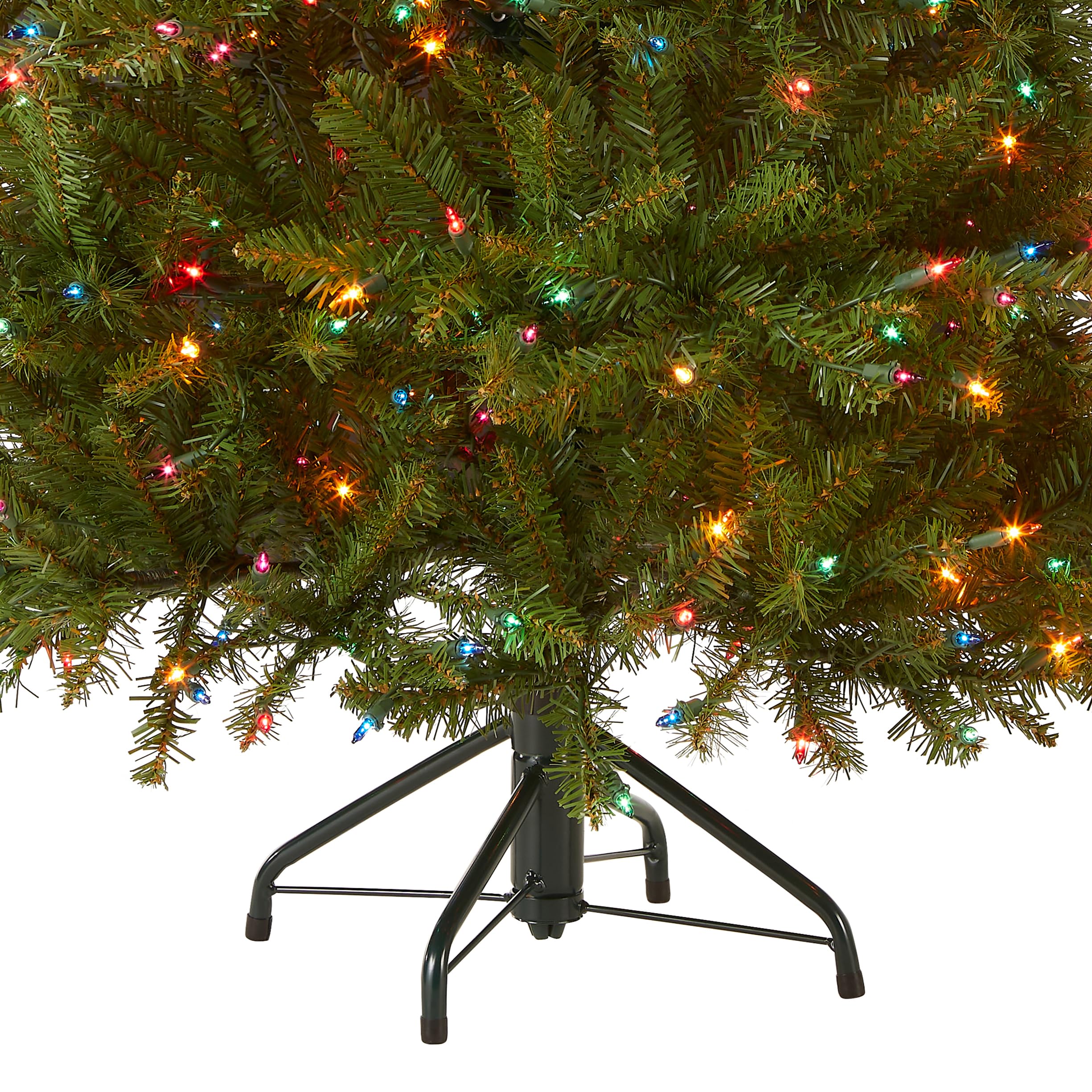 National Tree Company detailed shot of multicolor prelit bulbs showing festive glow benefit