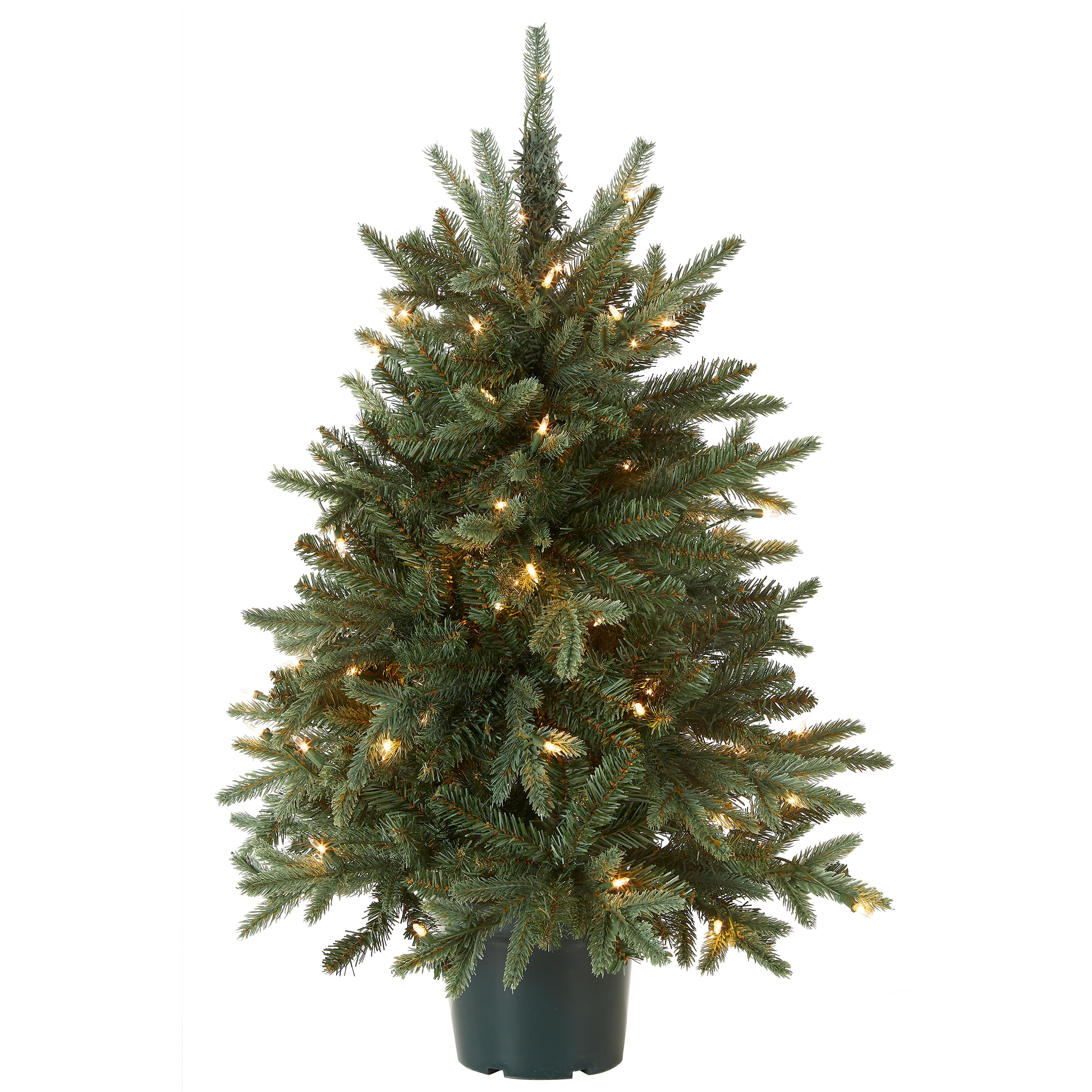 National Tree Company front view of 3ft pre-lit mini tree showing realistic fullness and holiday appeal